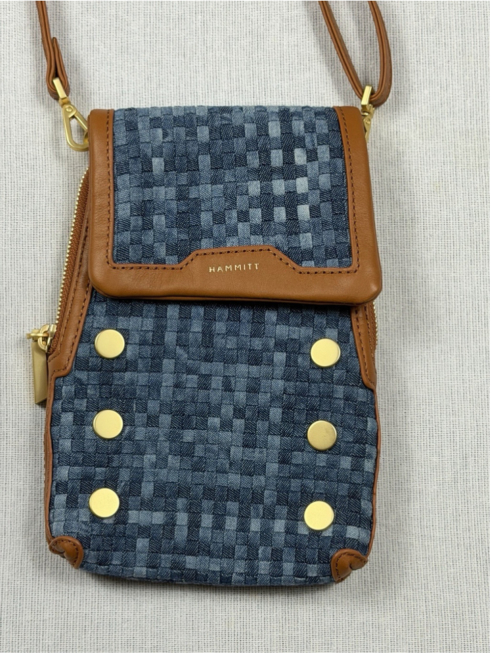 Hammitt VIP Mobile mosaic denim Crossbody Bag - Picture 5 of 13